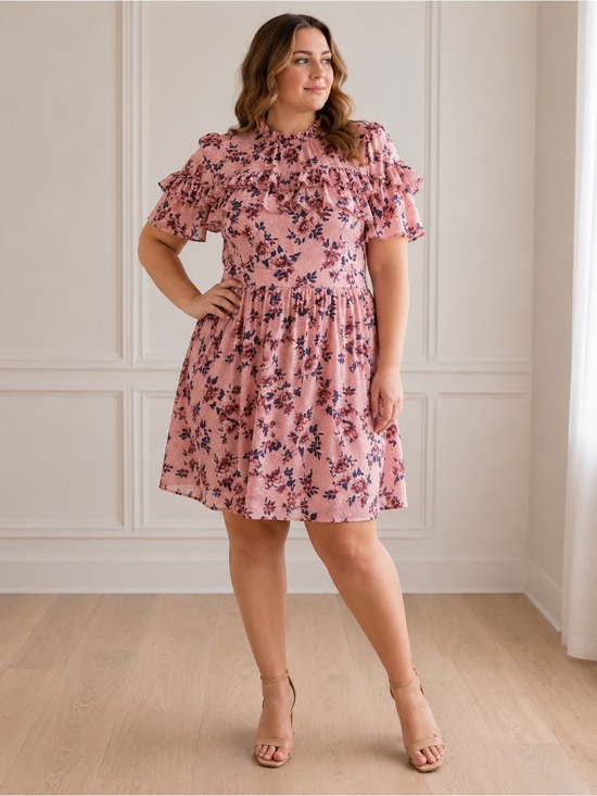 kate spade Dresses & Skirts - Kate Spade NY 100% Silk Floral Ruffle Dress Pink Size 10